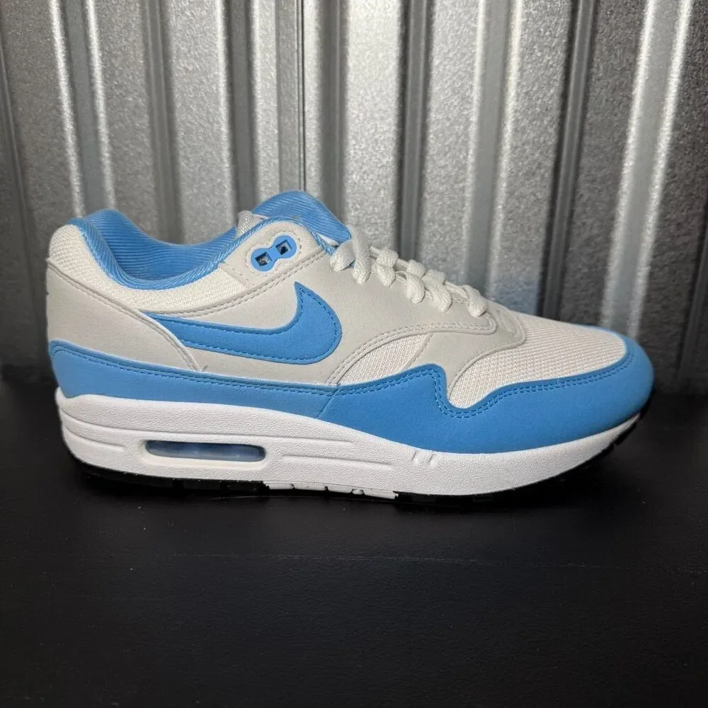 Nike Air Max 1 White University Blue UNC Retro Sneakers FD9082-103 Mens Size 8